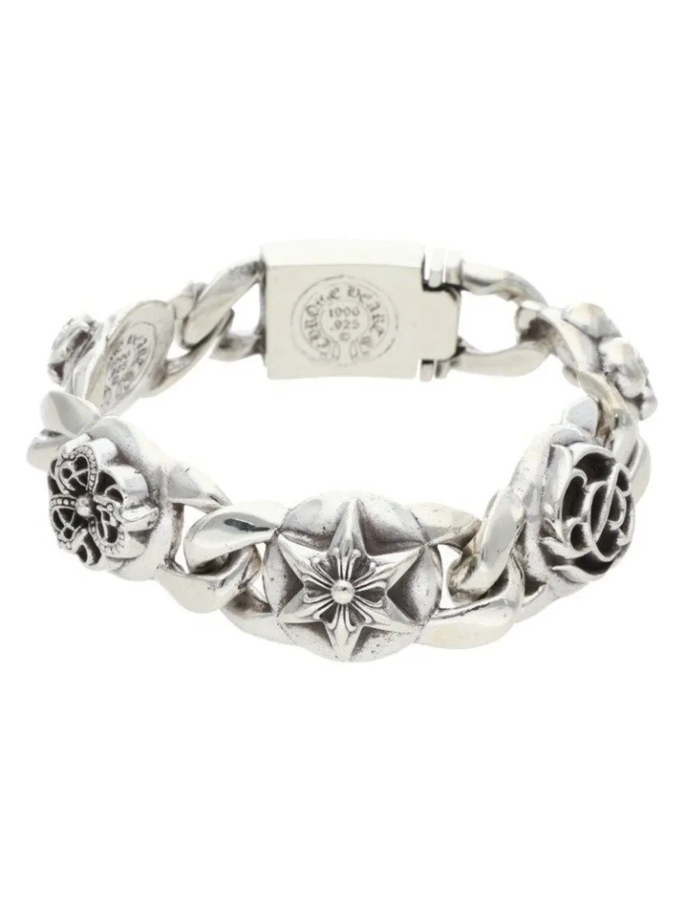 Chrome Hearts Multi Link Vintage Silver Bracelet